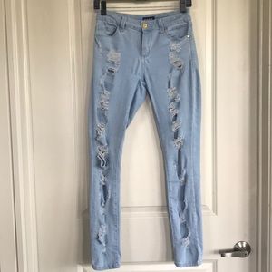 Bebe distressed jeans
